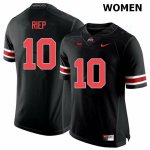 NCAA Ohio State Buckeyes Women's #10 Amir Riep Blackout Nike Football College Jersey MDV5245QO